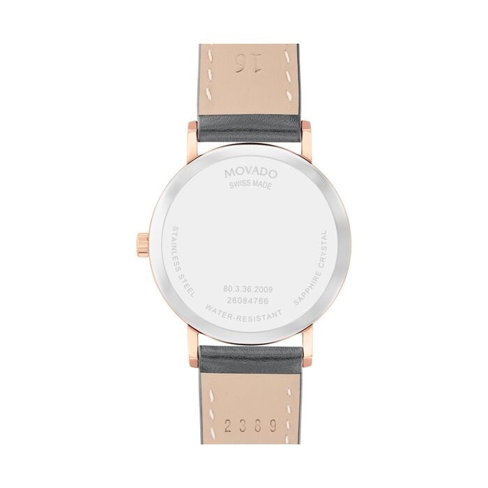 NEW MOVADO - Rose Gold Watch with Gray Strap s-l400.jpg main image 2