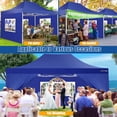 thumbnail image 6 of SANOPY 10x15 Pop Up Canopy Tent Heavy Duty with 4 Sidewalls Tents for Parties Outdoor Canopy Event Tent Wedding with Roller Bag, UV 50+ & Upgraded No Water, Thick Hexagonal Legs, Deep Blue, 6 of 9