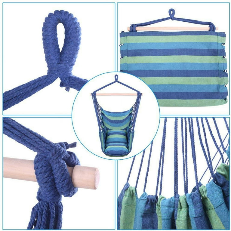 Hammock Chair Hanging Rope Swing Seat Indoor Outdoor Hanging Rope