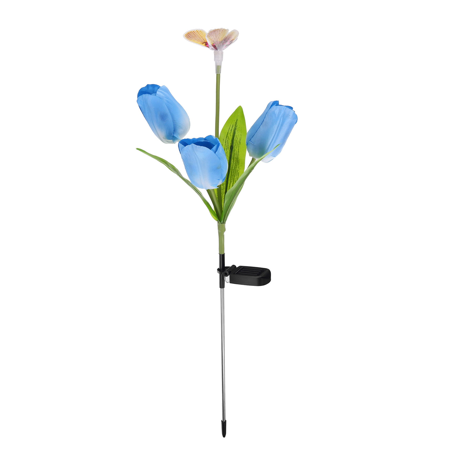 Garden Tulip Flower Shape Decor LED Solar Powered Lights Outdoor Standing L3F3 