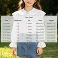 thumbnail image 3 of BRGZLK Back to School Shirts for Girls 2026 Autumn Cute Ruffle Trim Tie Neck Button Down Long Sleeve Blouse School Uniform Dress Tops White E 5-6 Years, 3 of 8