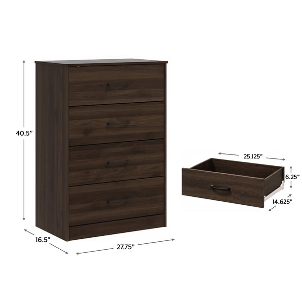 Mainstays 4-Drawer Dresser | Heavy-duty storage units for