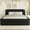 Black, variant on Euroco Upholstered California King Size Platform Bed for Living Room Bedroom, White