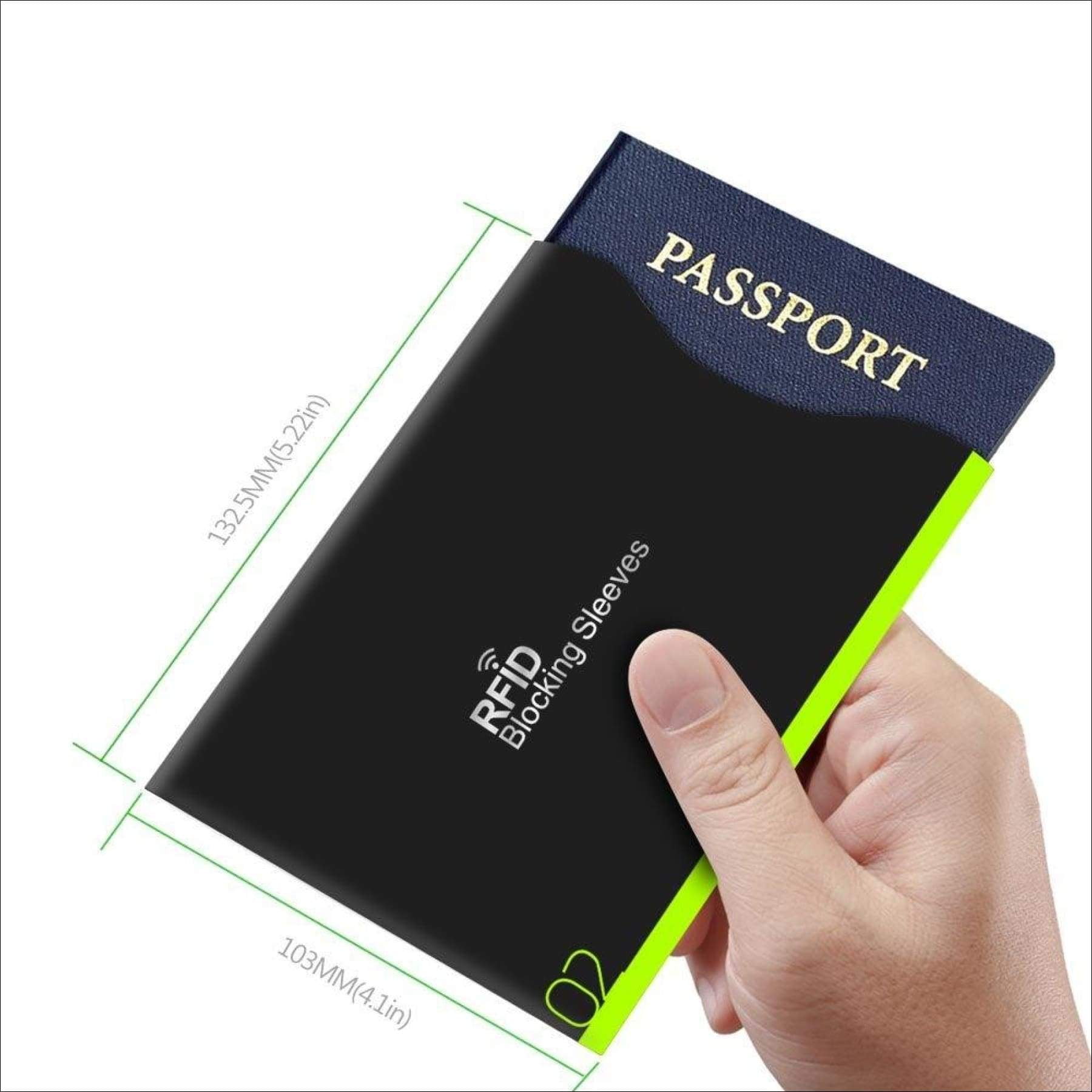 CM RFID Blocking Passport Sleeve Credit Card Cover for Theft Prevention
