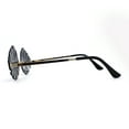 thumbnail image 3 of Tropical Split Leaf Palm Shape Rimless Hippie Sunglasses Black, 3 of 4