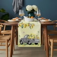 thumbnail image 2 of Summer Lemons Table Runner - 70 Inch Long, Kitchen Dining Table Runner Dresser Scarves, Rustic Black Plaid Truck Fruits Yellow Farmhouse Decor for Coffee Tables Wedding Party Banquet, 2 of 8