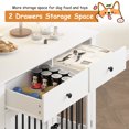 thumbnail image 4 of Waleaf 44 inch Dog Crate Furniture with 2 Storage Drawers,Wooden Dog Kennel for Indoor,End Tables with Dog Crate for Large Medium Dogs, White, 4 of 7
