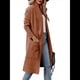 thumbnail image 1 of Cárdigan Holgado de Punto Abierto para Mujer, Informal, de Larga, Drapeado, con Bolsillos, Chaqueta Larga, Suéter. Color Café L, 1 of 9