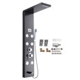 thumbnail image 2 of Shower Stainless Steel Bathroom Shower Panel Black Column Mixer 6 Jet with Temperature Display, 2 of 7