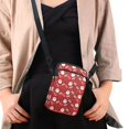 thumbnail image 4 of HELLHERO Double Zipper Adjustable Shoulder Strap Crossbody Bag Unisex Father Christmas Polyester Outdoor Daily Use 4.33"x1.97"x7.09" with Zipper Closed, 4 of 7
