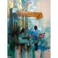 thumbnail image 2 of Zakrynycny, Viktor 12x14 Black Ornate Wood Framed with Double Matting Museum Art Print Titled - Blue Shaddows, 2 of 4