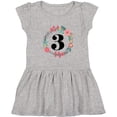 thumbnail image 3 of Inktastic 3rd Birthday Floral Wreath 3 Year Old Girl Girls Toddler Dress, 3 of 5