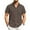 Gray Brown, variant on HAOMEILI Men's Casual Button Down Shirts Short Sleeve Linen Shirts Summer Beach Dress Shirt