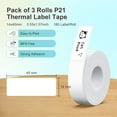 thumbnail image 5 of Genuine P21 Label Maker Tape, 14x40mm (0.55"x1.57") Self-Adhesive Label Compatible with Nelko P21 Label Maker for Home/Office/School, 180 tapes/roll, 3-roll, White, 5 of 8