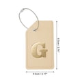 thumbnail image 2 of Etiquetas de Equipaje de Letra G 1 Pc Únicas para Viajar Khaki PU, 2 of 5