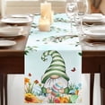 thumbnail image 3 of Table Runners 72 Inches Long Dress Scarves, Easter Gnomes Farmhouse Kitchen Table Runner, Coffee Tablerunners, Spring Watercolor Eggs Country Flower Plant 14x72 Inch, 3 of 9