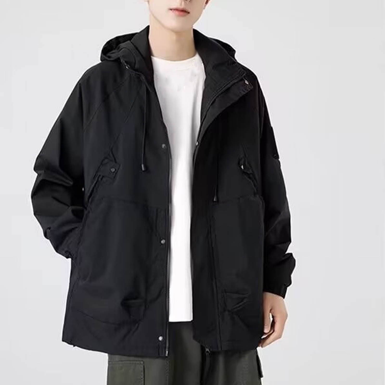 Veste Coupe-vent Homme à Capuche - Séchage Rapide, Respirante, Pour Randonnée, Running, Outdoor