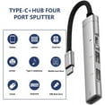 thumbnail image 7 of Kebiory USB C Hub Adapter,4 in 1 USB HUB with 1 USB 3.0,2 USB 2.0 and Fast Charging Port for iPhone/iPad Compatible with USB Microphones/USB Flash Drive/Keyboard/Mouse(Silver), 7 of 7