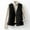 Black, variant on Women's Fleece Vest Fashion Women Winter Warm Wadded Style Down Coat Tank Siolid Tops Jacket Gold XL