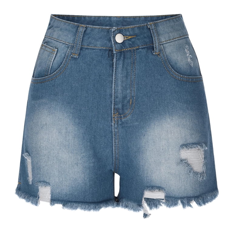 Summer Savings UTSJKR Women's High Waist Denim Shorts Distressed