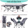 thumbnail image 2 of Folding Camping Cot, Heavy Duty 600 Lbs Portable Bed for Adults, Camping Beds with Carry Bag, Grey$$Sport & Recreation Other, 2 of 7