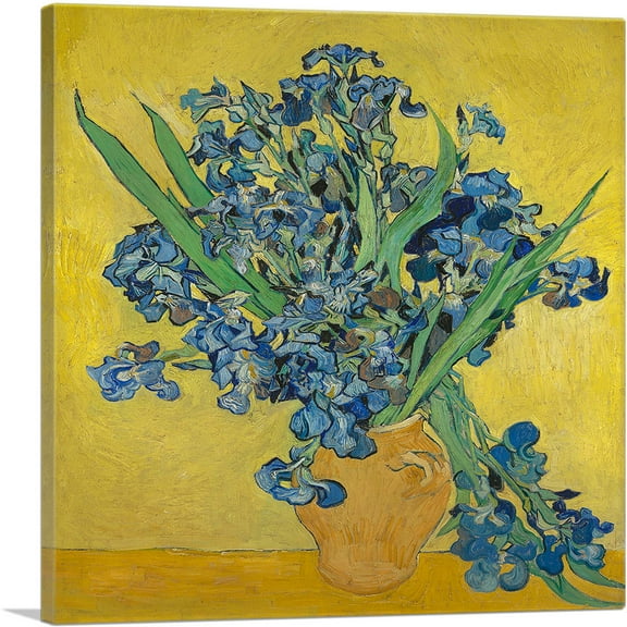 ARTCANVAS Irises 1890 Canvas Art Print by Vincent Van Gogh - Size: 18" x 18" (0.75" Deep)