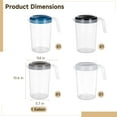 thumbnail image 5 of 4PCS 1 Gallon Plastic Pitcher With Lid, Shatterproof Plastic Water Jug Set, Long-Lasting PP Cold Water Carafe with Handle and Spout, Multicolored Drink Pitchers for Fridge, 5 of 6