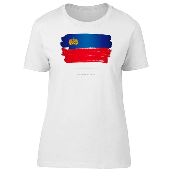 Cool Grunge Liechtenstein Flag T-Shirt Women -Image by Shutterstock, Female XX-Large