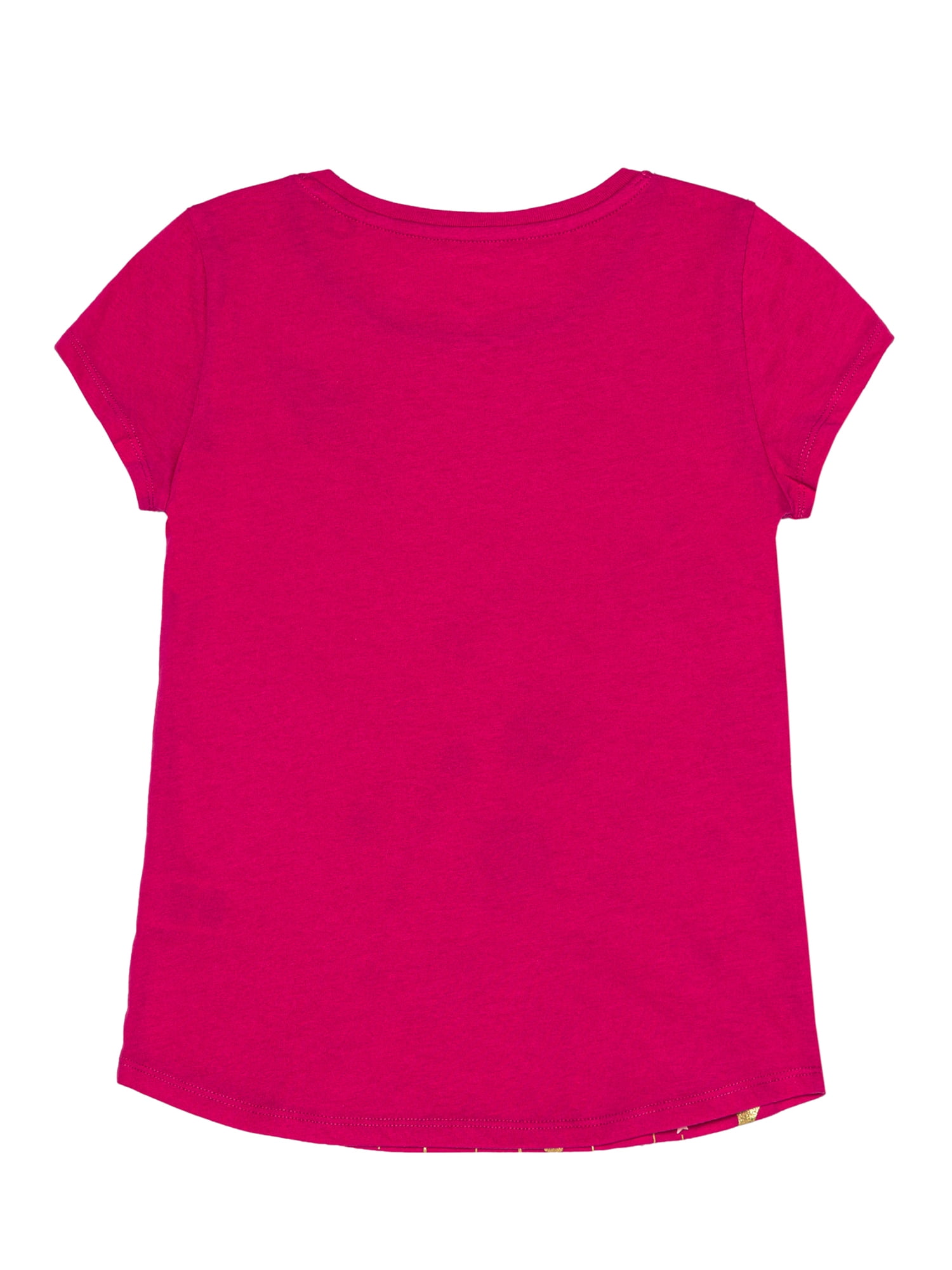 Wonder Nation Short Sleeve Solar T-Shirt (Big Girls)