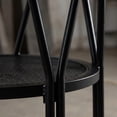 thumbnail image 2 of Table à Manger Ronde Moderne Gain de Place pour 4-6 - Table Ronde de 47 Pouces avec Tablette de Rangement - Cadre en Métal Robuste - Parfait pour Appartement, Salon, Bureau - Brun, 2 of 8