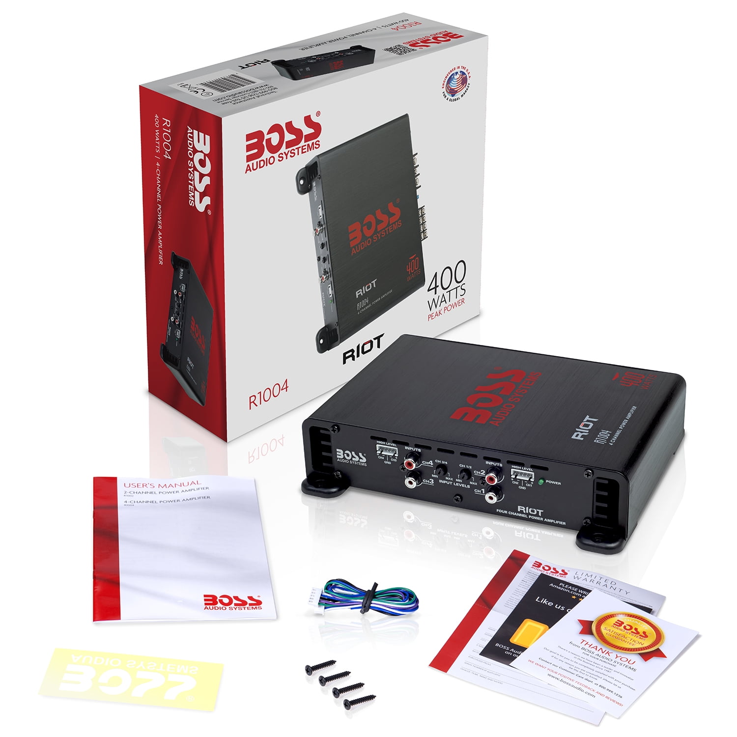 Buy BOSS Audio Systems R1004 Riot Series Car Audio Amplifier 400 High