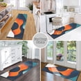 thumbnail image 6 of Yayeee Runner Rug for Bedroom 2'x6' Machine Washable Hallway Non Slip Mat, Green Abstract Wavy, 6 of 8