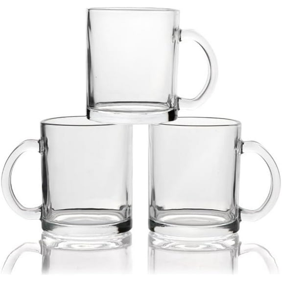 3 Pack 12 oz Sublimation Blank Clear Glass Beer Mugs Glass Coffee Mugs Diy Heat Transfer Print Gift