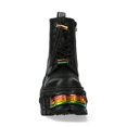 thumbnail image 4 of New Rock Boots WALL83CCT-S8 Unisex Metallic Black Leather Platform Gothic Boots 39, 4 of 6