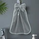 thumbnail image 1 of Hand Towel | Bow-Knot Hangable Fleece | Soft Absorbent Polyester | Quick Dry | Multi-Use Kitchen Bathroom Towel | No Shedding | Brown Gray Beige | 33cm x 33cm | 1 Pack, 1 of 6