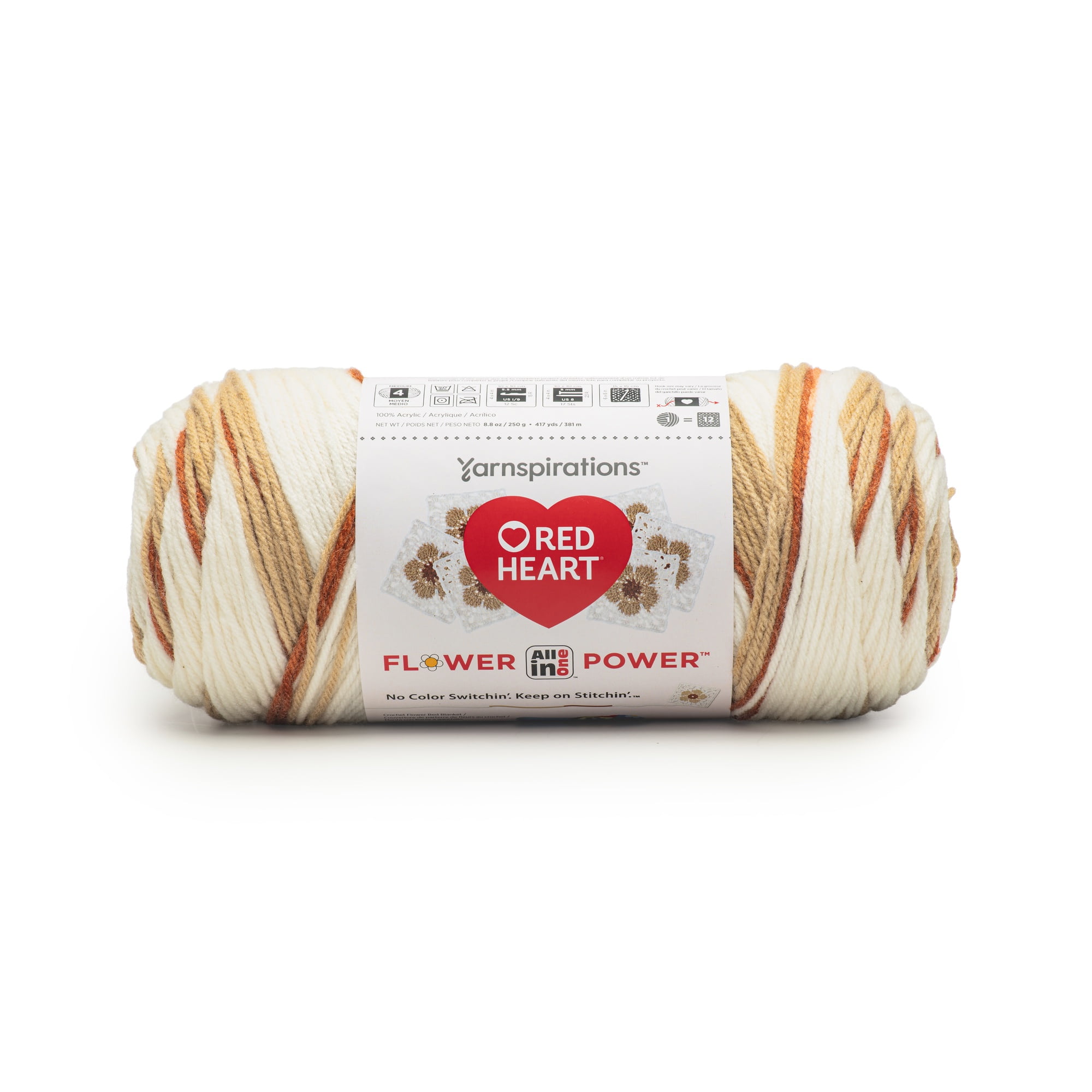 Red Heart® AIO Flower Power™ #4 Medium Acrylic Yarn, Dried Bouquet 8.8oz/250g 417Yd 3pk