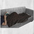 thumbnail image 6 of Brown and Blue Soft Flannel Fleece Throw Blanket, Mesh Net Pattern with Wavy Stripes and Circles Ring Shapes, Cozy Plush for Indoor and Outdoor Use, 50" x 60", Turquoise Beige, by Ambesonne, 6 of 6