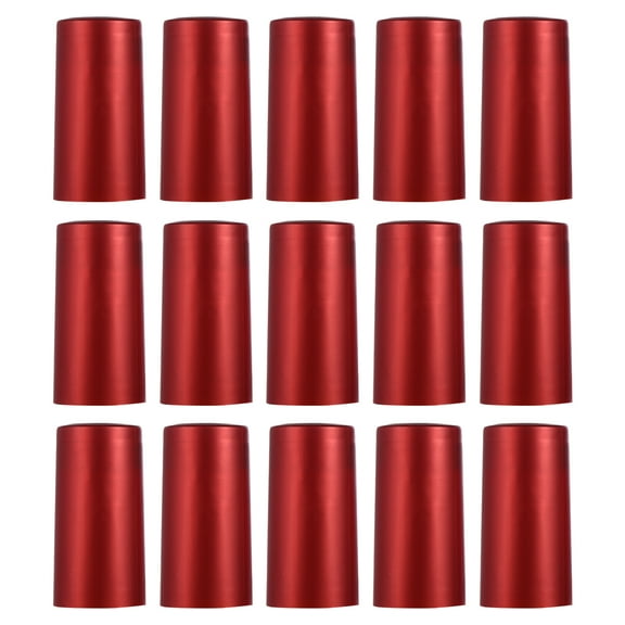 Zoyueyie 100pcs Shrink Wrap Bottle Heat Shrink Capsules Bottle Shrink Wrap Sleeves for Professional and Home Use ( Red )