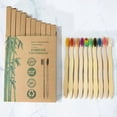 thumbnail image 3 of 10 Pack - Biodegradable Natural Charcoal Bamboo Toothbrushes | Biodegradable, Compostable, Eco Friendly, Natural, Organic, Vegan, 3 of 5