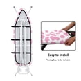 thumbnail image 4 of SEANATIVE Cow Print Ironing Board Cover Heat-Reflective Fabric Pad Pink Ironing Board Replacement Covers, Washable Scorch Resistant Ironing Board Protector Ironing Board Accessories, 4 of 6