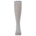 thumbnail image 2 of MeMoi Girls Open Work Shimmer Cotton Blend Knee High Socks - Girls - Female, 10, Winter White, 2 of 9