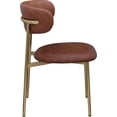 thumbnail image 5 of Meridian Furniture Lupita Brown Vegan Leather Dining Chair (Set of 2), 5 of 10