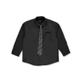 thumbnail image 2 of Kids World Boys’ Dress Shirt & Tie (Patterns May Vary) Color: black Size: 20, 2 of 3