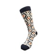 thumbnail image 3 of Salmon and Navy Blue Patterned Socks (Adult Large - Men's Shoe Sizes 8-12) from the Sock Panda, 3 of 3