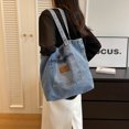 thumbnail image 3 of Bolso de mezclilla para mujer Bolso de verano para las axilas Bolso de hombro Bolso de compras (Azul claro), 3 of 7