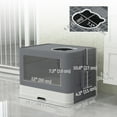 thumbnail image 3 of PawHut Cat Litter Box, Front Enter & Top Exit Cat Litter Tray, Grey, 3 of 10