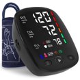 thumbnail image 1 of HAQQI Tensiómetro electrónico de brazo, tensiómetro automático y preciso para uso doméstico con pantalla LED retroiluminada, brazalete grande con detección de frecuencia cardíaca, 2 x 120 registros (n, 1 of 5