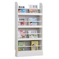 thumbnail image 2 of 4 Tier Kids Bookshelf, Magazine Rack - Book Rack for Kids, Book Organizer (White), 2 of 6