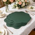 thumbnail image 5 of Unique Bargains Set of 6 Faux Leather Placemats for Kitchen Table Decor Green 15"x15", 5 of 7