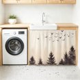 thumbnail image 3 of Rustic Mist Forest Sink Skirt 11"Wx13"L,Dustproof Under Sink Curtain with Self Adhesive Tape,Vintage Watercolor Natural Landscape Cabinet Curtain Cover for Bathroom Vanity,Kitchen Storage Shelf, 3 of 9